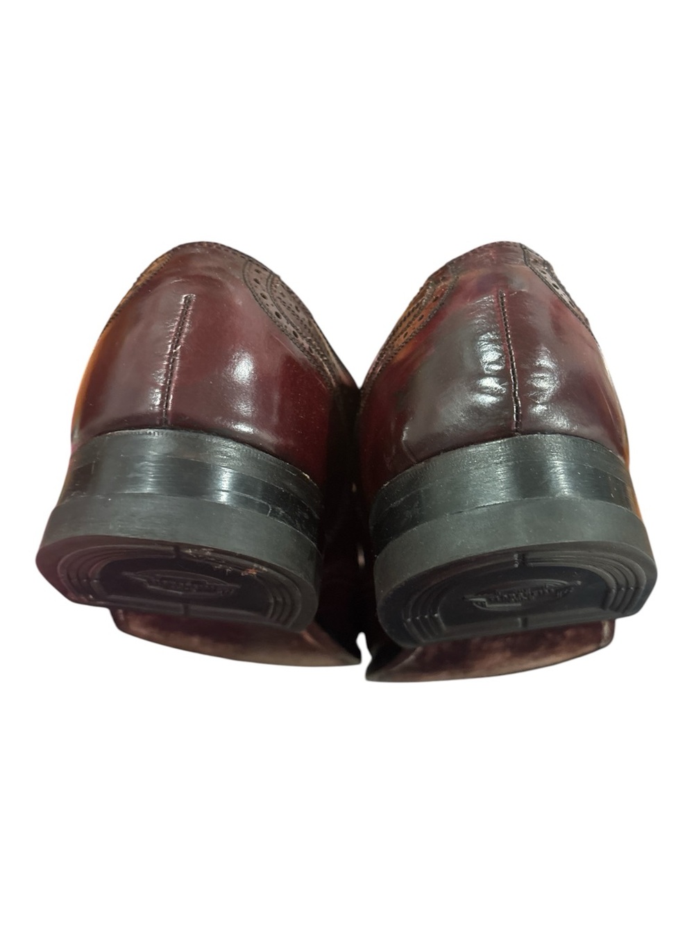 60s-70s FLORSHEIM ROYAL IMPERIAL OXBLOOD LEATHER WINGTIP SHOES W DUST COVER 13D - Picture 8 of 12